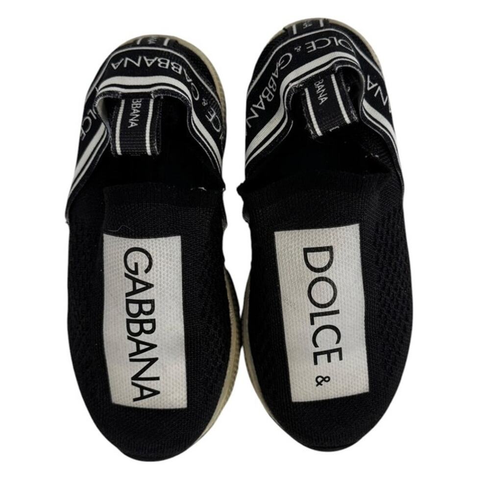 Dolce & Gabbana Black and White Kids Slip-On Sneakers Size 25 Toddler 9